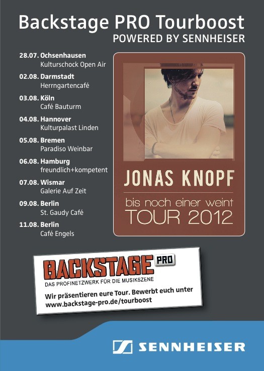 Tourboost im Intro Magazin Ausgabe 204: Jonas Knopf auf "Bis noch einer weint"-Tour