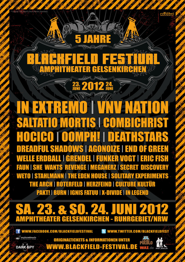 Flyer: 5 Jahre Blackfield Festival - präsentiert von regioactive.de